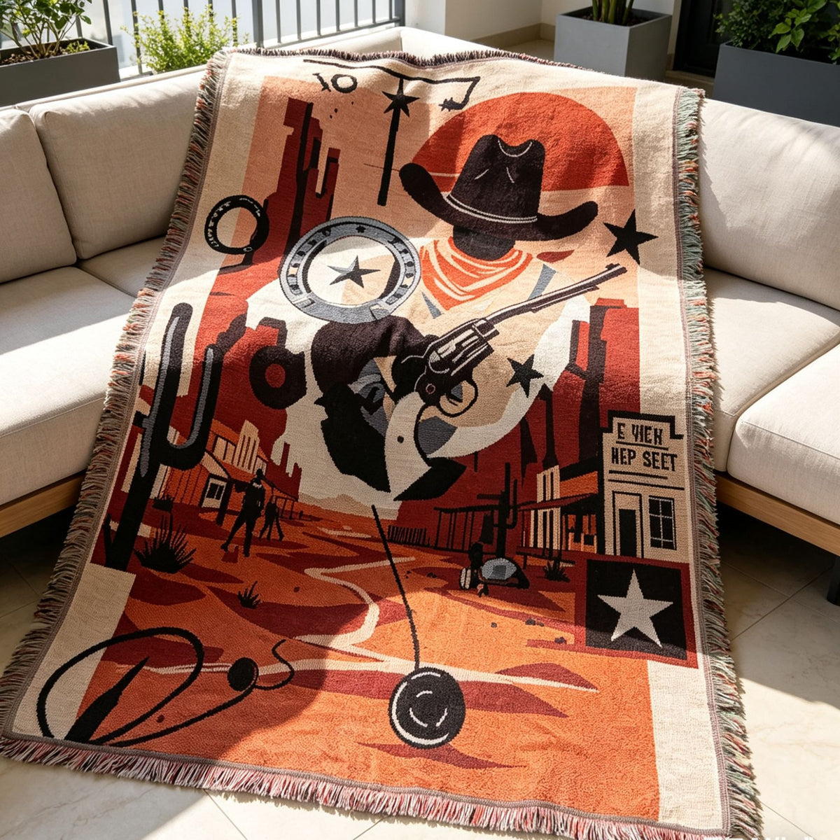 Western-Themen Decorative Throw Blanket