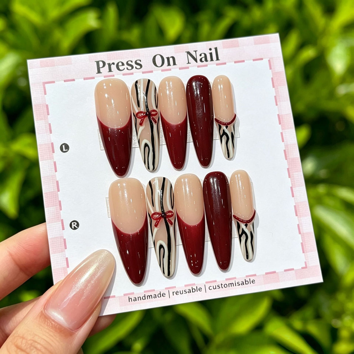 Anpassbare Ombre Press-On Nägel