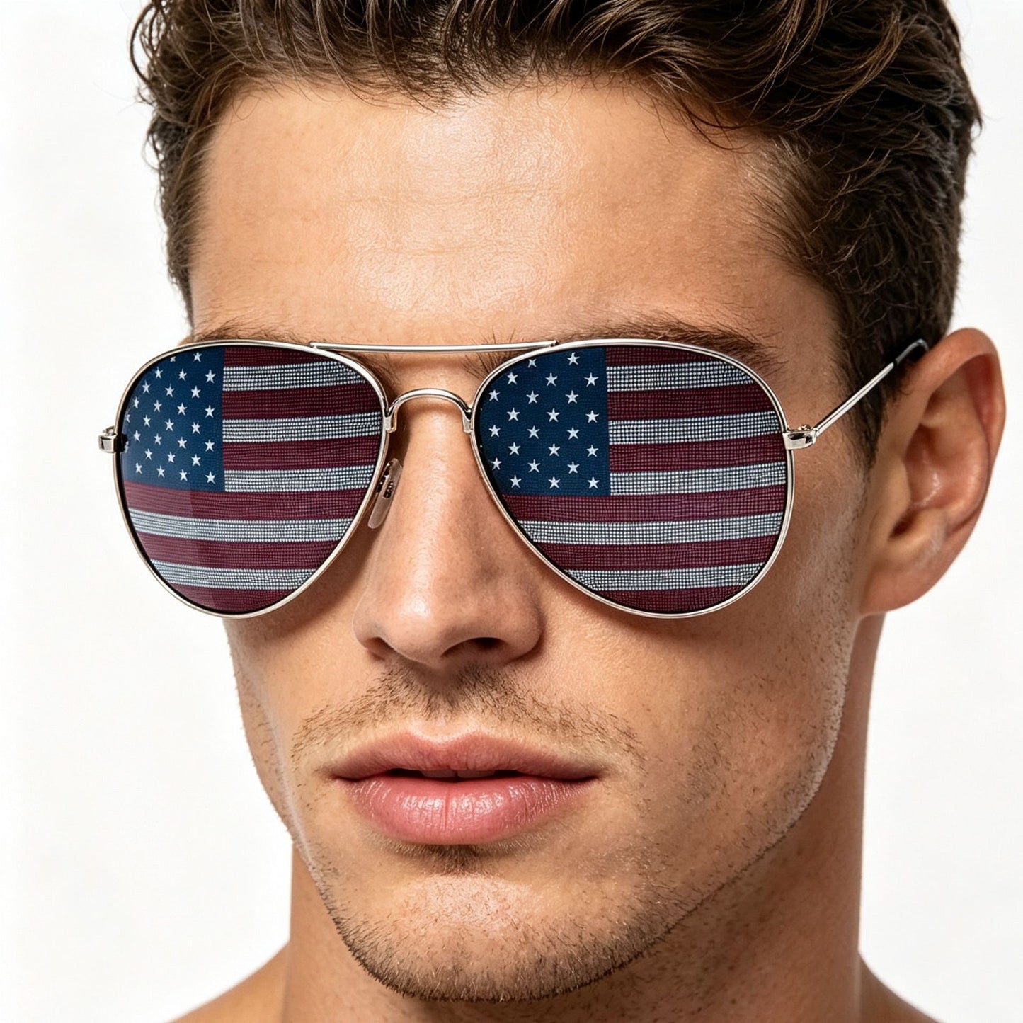 Patriotische Flagge Aviator-Sonnenbrille Brehn