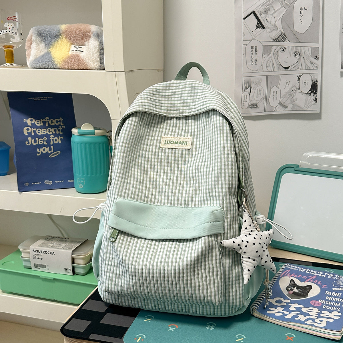Stylische gestreifte Rucksack Brehn