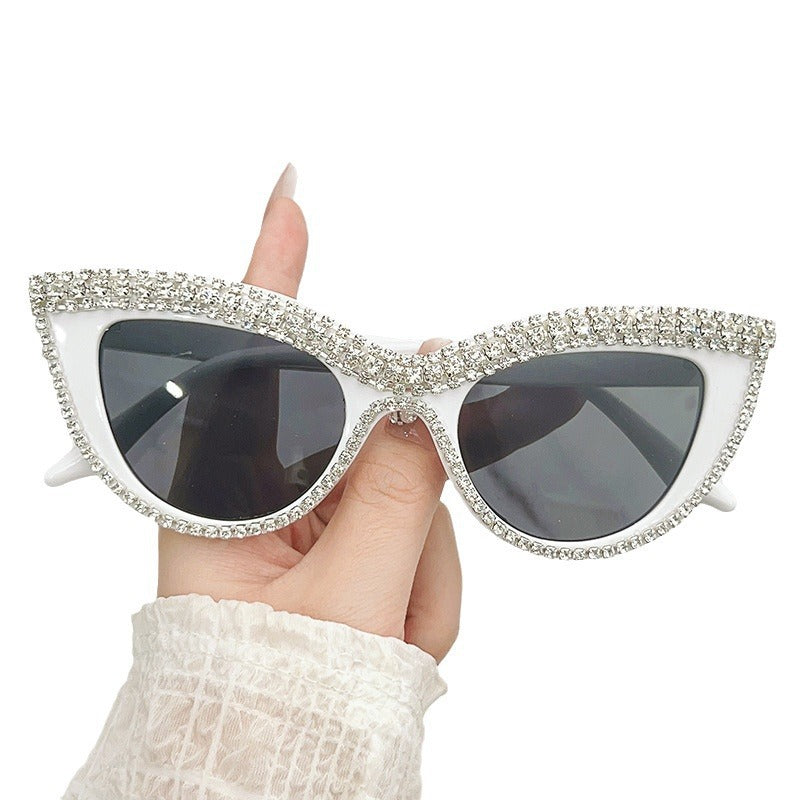 Glamouröse mit Strass verzierten Schild Sonnenbrille Brehn