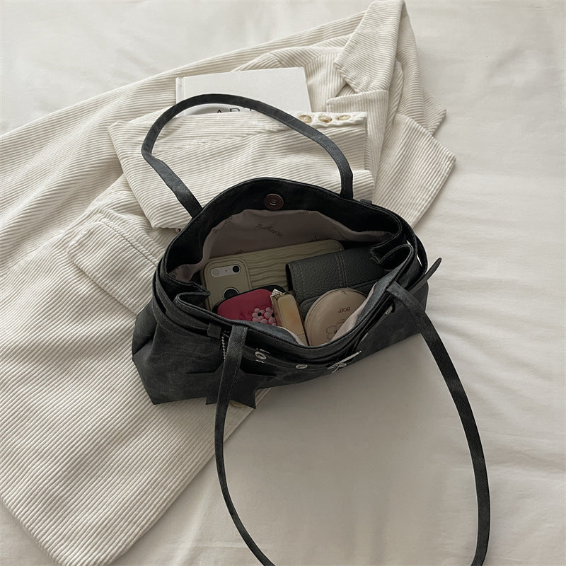 Stylische Faux Wildleder Handtasche