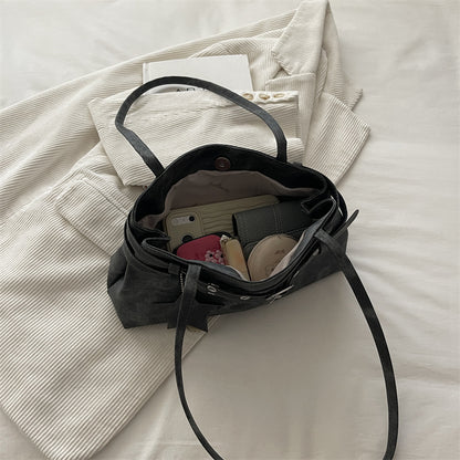 Stylische Faux Wildleder Handtasche