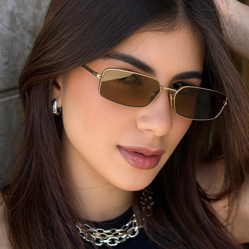 Damen modische quadratische Sonnenbrille mit polarisierten Gläsern Brehn