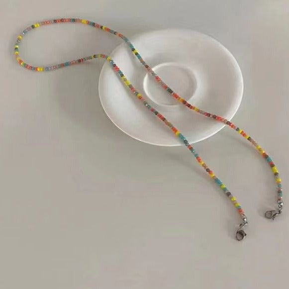 Bunte Bead-Glas-Kette Brehn