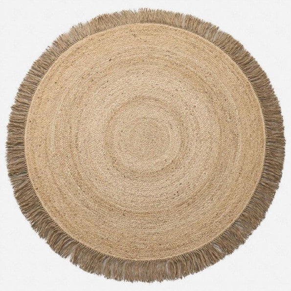 Naturfaser runder Teppich Brehn