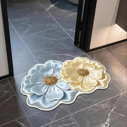 Luxuriöse Blumenmuster-Badematte