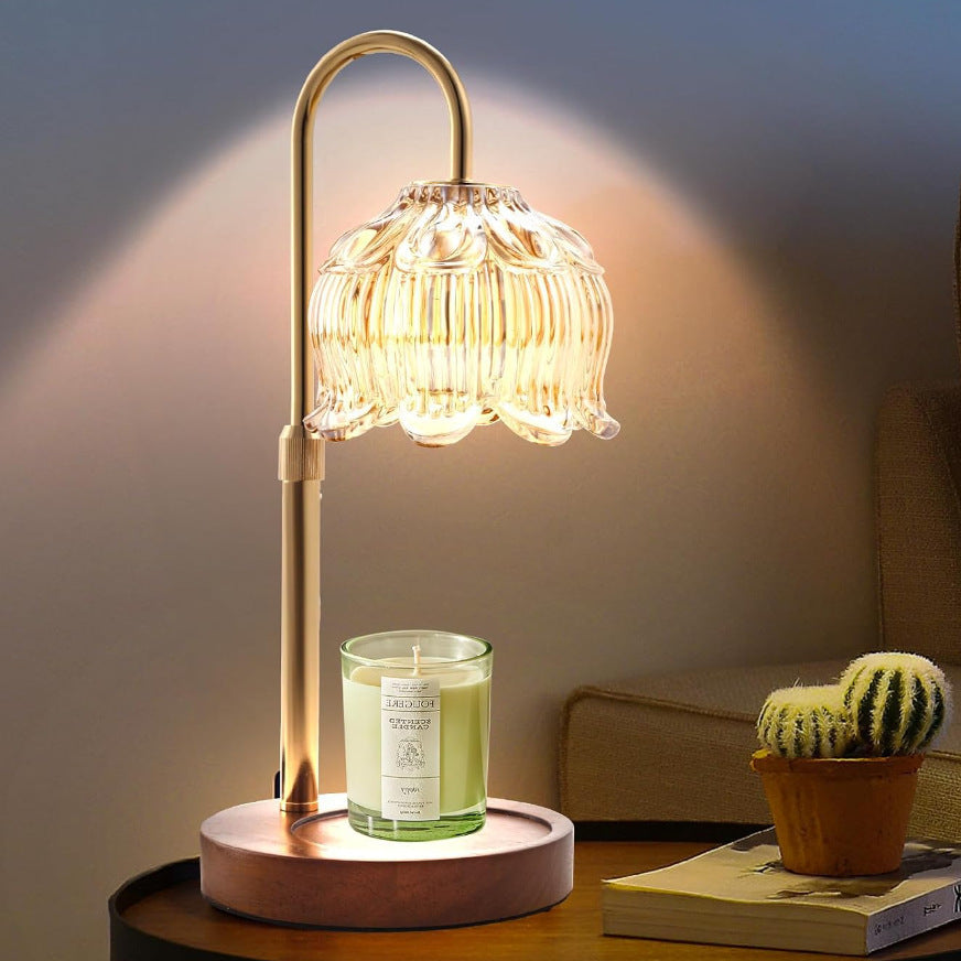 Vintage-inspirierte Glas-Tischlampe