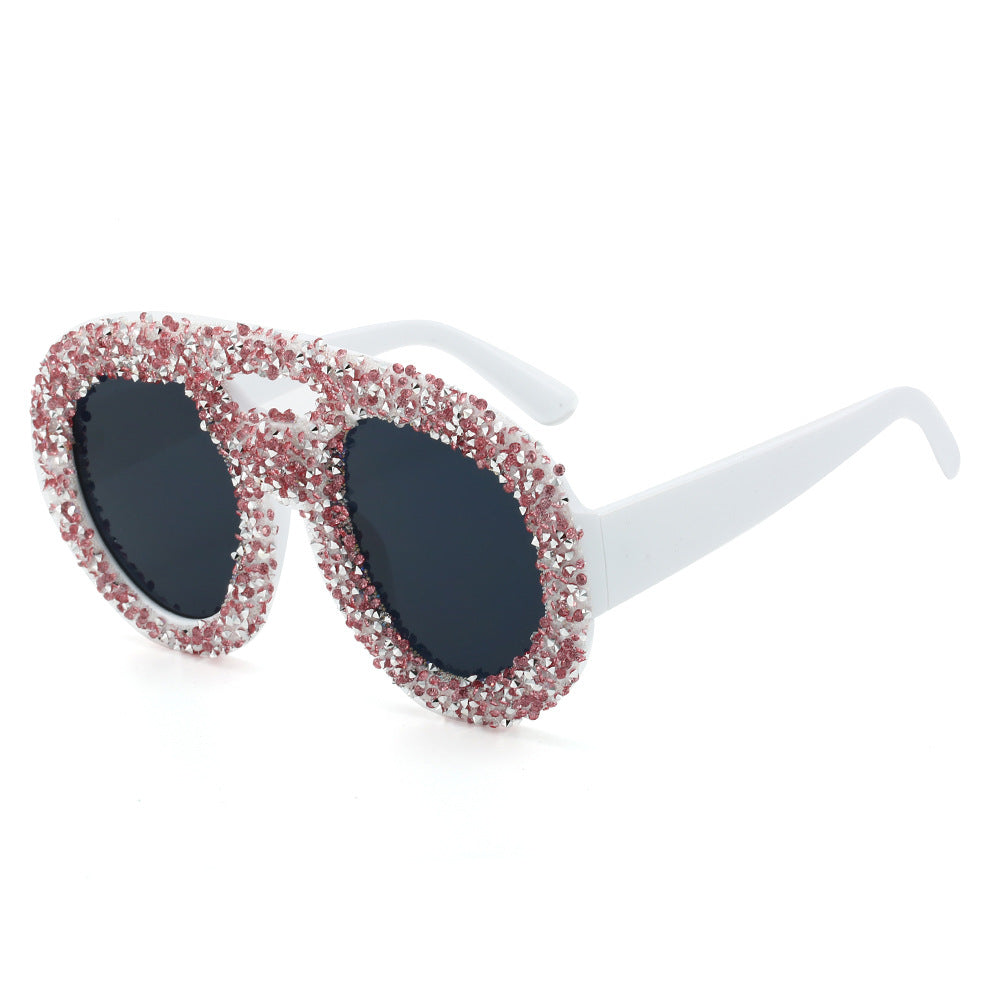 Damen modische Sonnenbrille mit glamourösem Strassrahmen Brehn