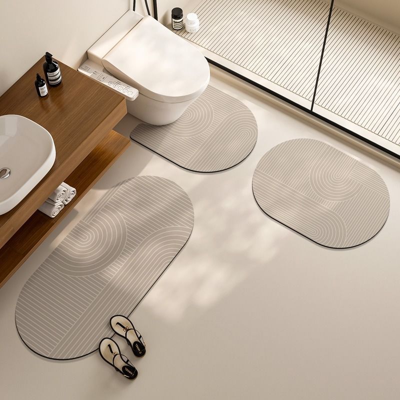 Elegantes Floraldesign-Badematten-Set Brehn