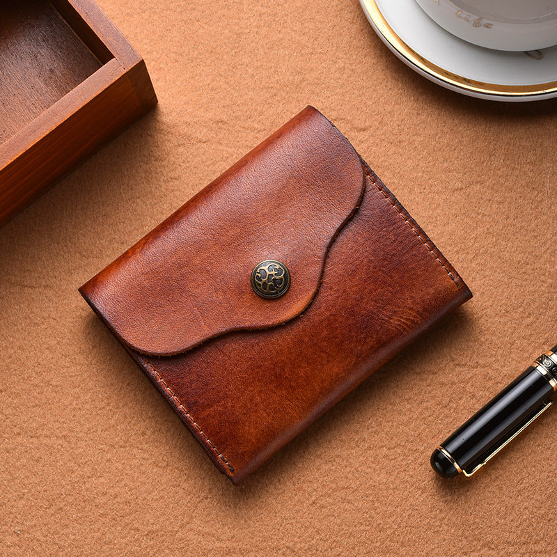 Vintage-inspiriertes Leder-Kartenetui