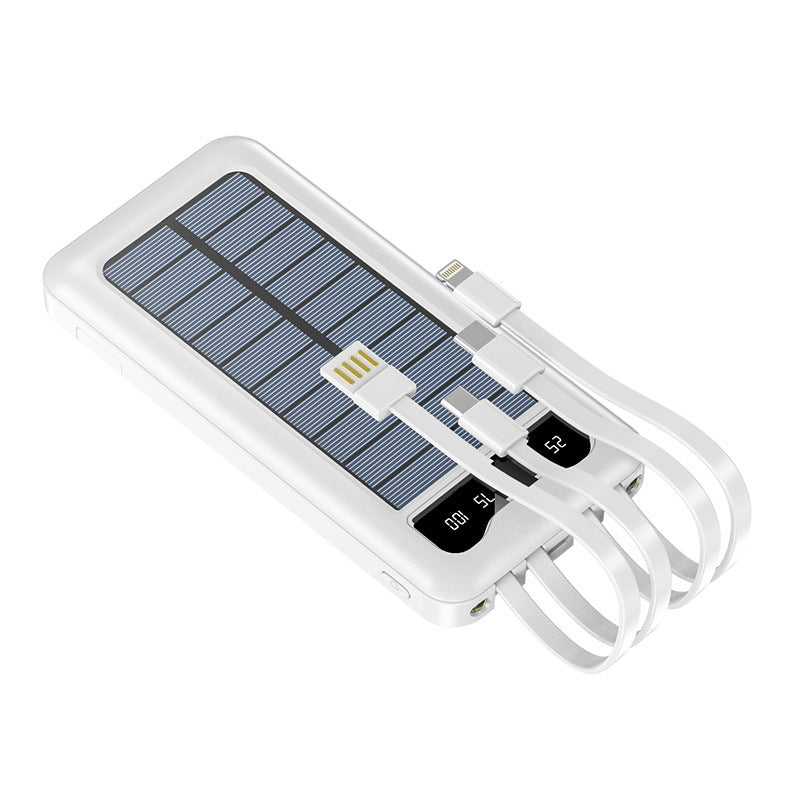 Tragbare Solar Powerbank mit mehrfachen Ladeanschlüssen und digitaler Kapazitätsanzeige Brehn