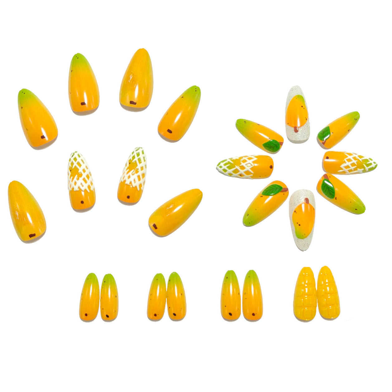 Kreative Kunstnägel mit Buntem Mango-Design Brehn