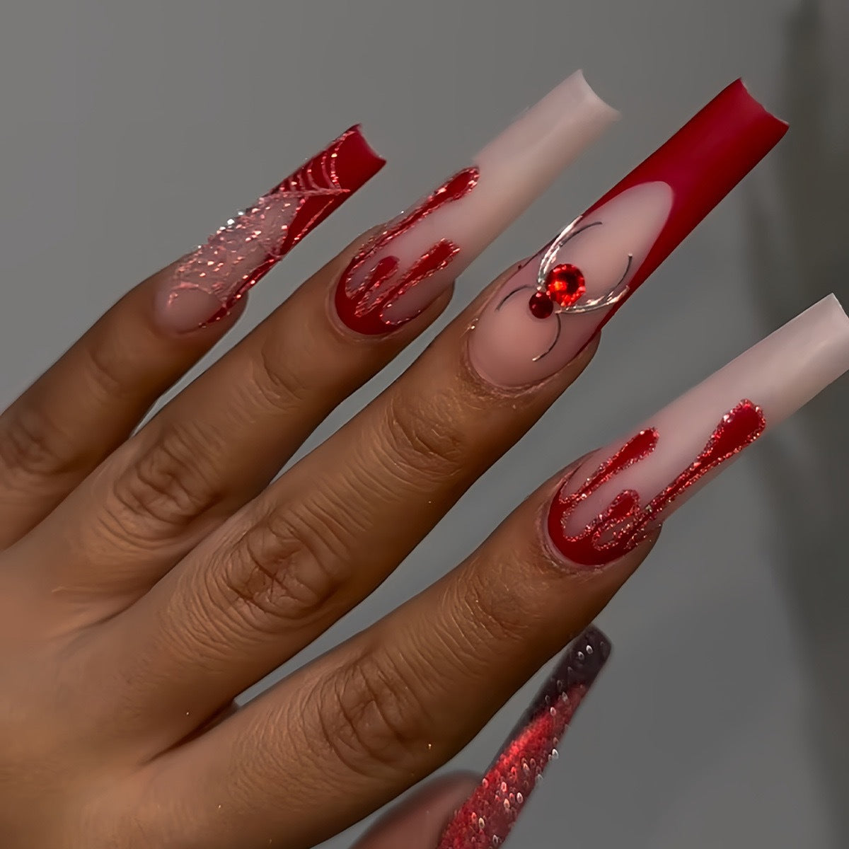 Stylische Lange Acryl-Finger-Nagelkunstverlängerungen Brehn