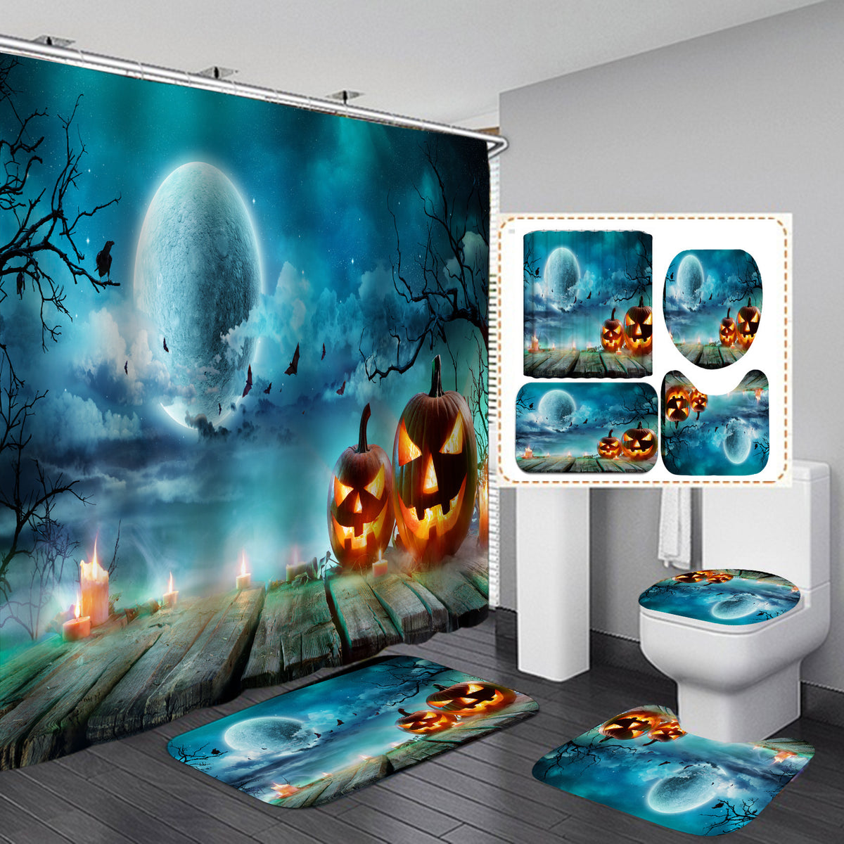 Heimdekor Halloween Themen Badezimmer Set Brehn