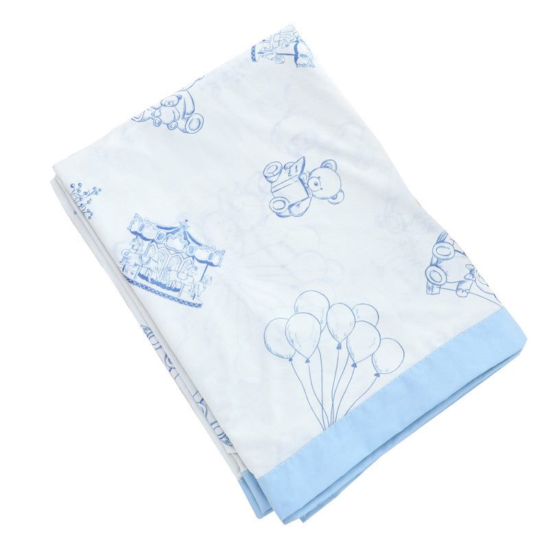 Unisex nan kuschelige Babybettdecke aus Baumwollmusselin mit atmungsaktiver Füllung und satiniertem Rand Brehn