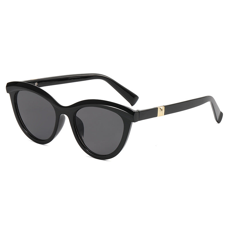 Damen elegante Cat-Eye Sonnenbrille mit stilvollem Metallrahmen Brehn