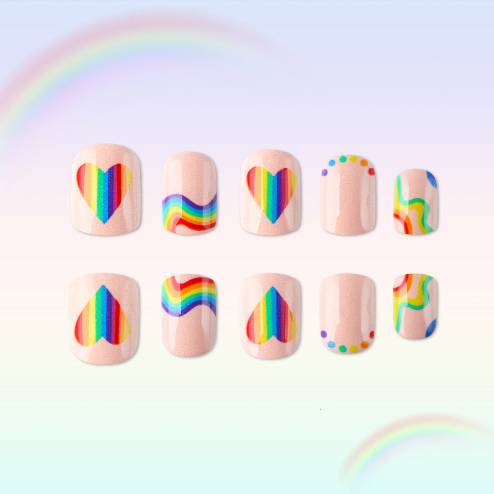 Künstlerisches Regenbogen-Nagelkunst-Set Brehn