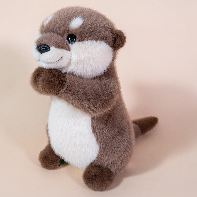 Plüsch Interaktives Otter Plüschtier mit Luxuriösem Weichen Fell und Posierbaren Pfoten Brehn