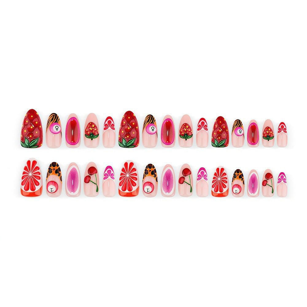 Kreative Frucht Nagelkunst mit Bunten Designs Brehn