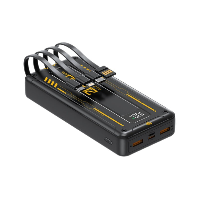 Tragbare Powerbank mit Integriertem Kabelmanagement und Digitaler Anzeige Brehn