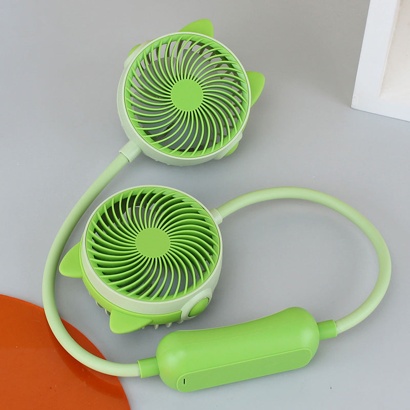 Frauen Tragbarer Halsventilator mit Doppellüfter Brehn