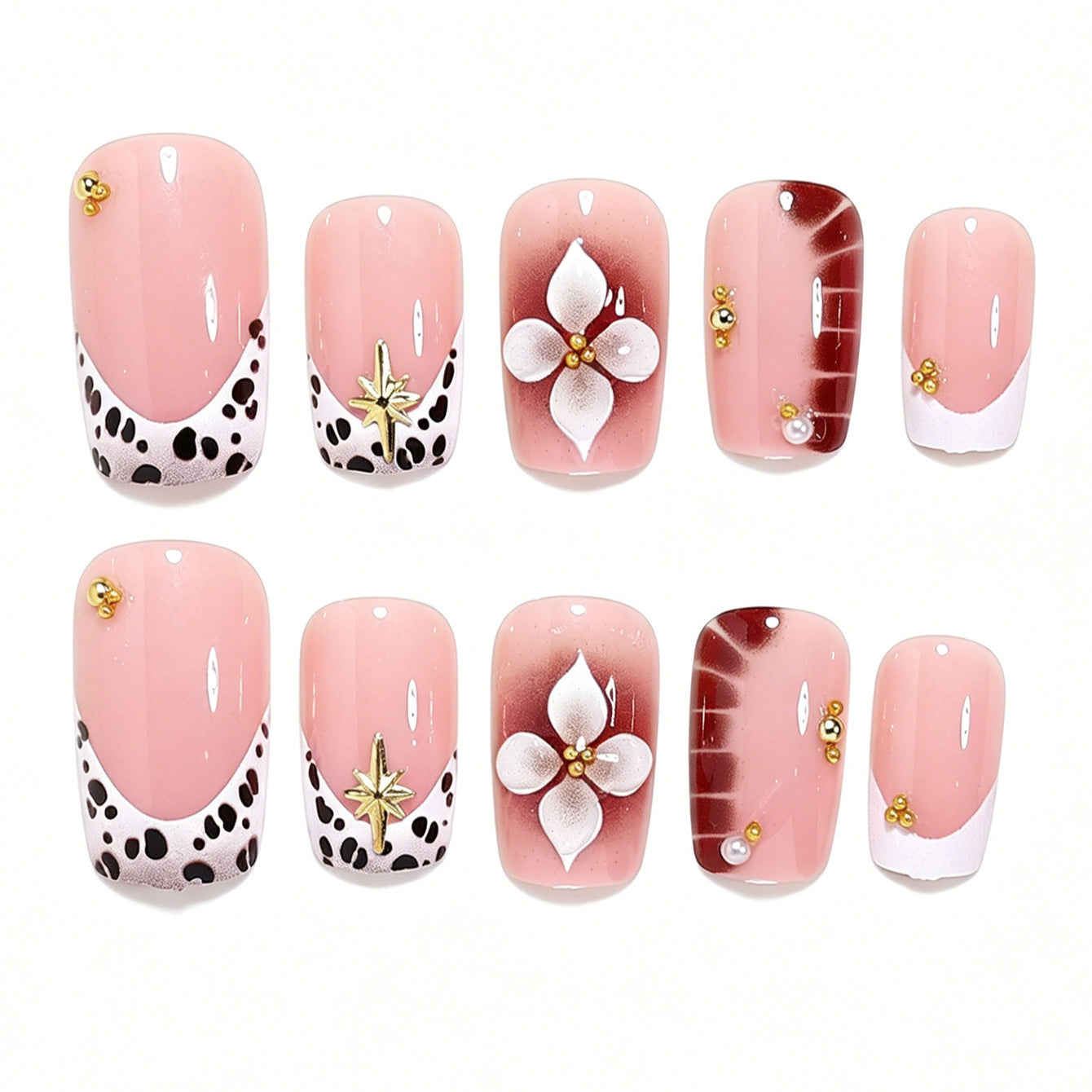 Dekorative 3D Floral Nagelkunst Brehn