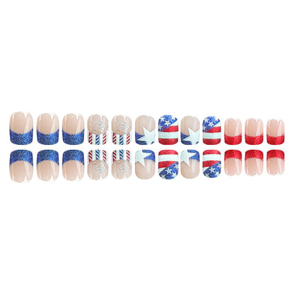 Patriotisches Themen-Press-On-Nagel-Set Brehn