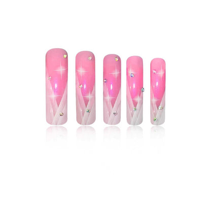 Premium Dekorative Lange Press-On Nagelverlängerungen Brehn