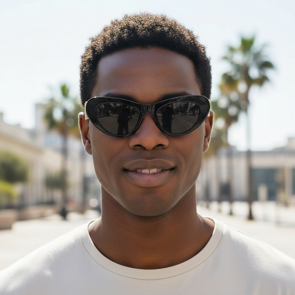 Damen Designer-Sonnenbrille mit luxuriösem Metallrahmen und stilvollen Verzierungen Brehn