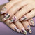 Künstlerisches Press-On Nagelset mit von Halloween inspirierten Designs Brehn