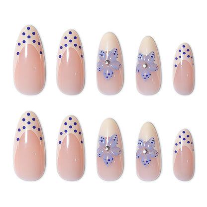 Floral Accent Press-On Nail Set Brehn