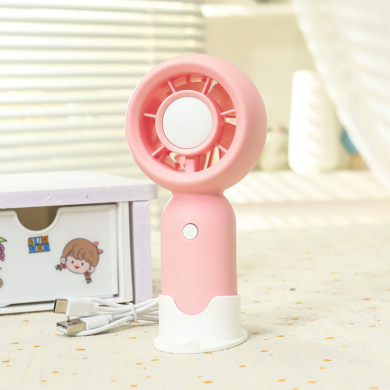 Frauen Handheld Mini-Ventilator mit USB-Ladefunktion und ergonomischem Design Brehn