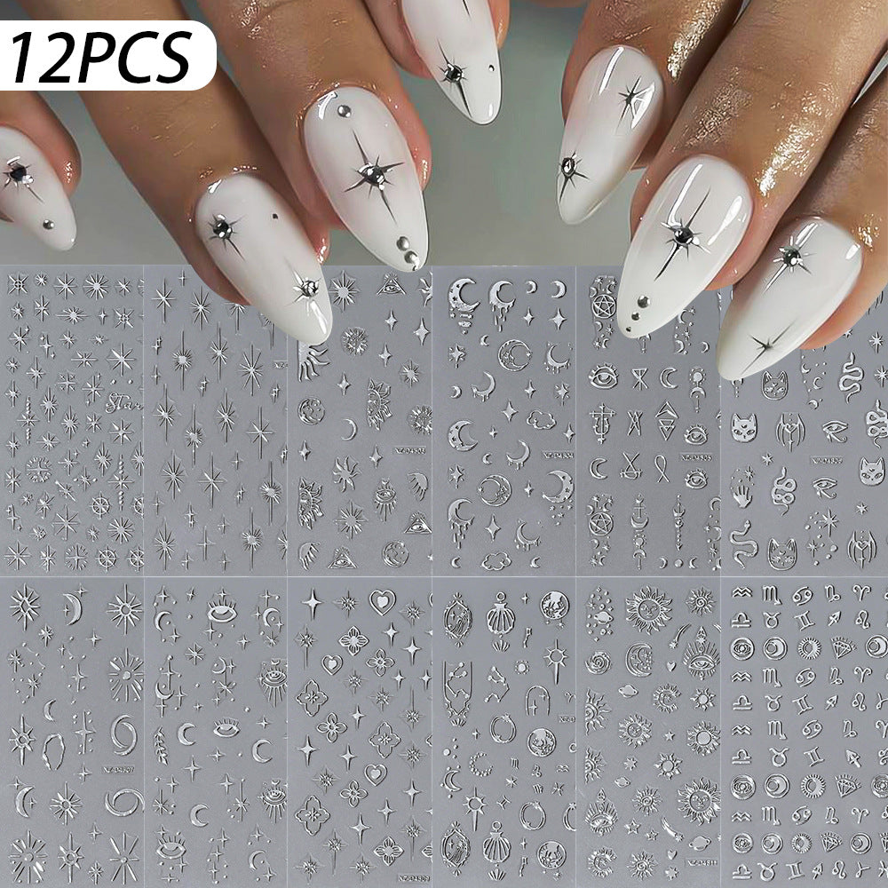 Glitzerndes Nagelkunst-Decal-Set