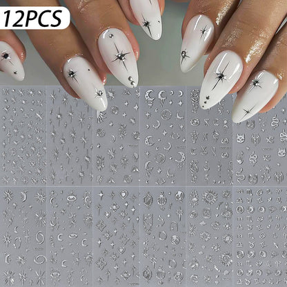 Glitzerndes Nagelkunst-Decal-Set