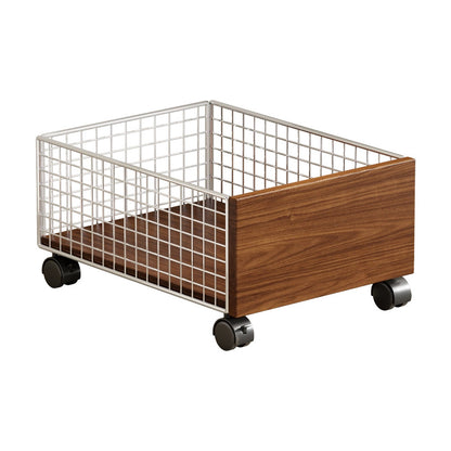 Niedrigprofil-Roll-Lagerunterbett-Schublade mit Metalldrahtgitter und Holzplatte