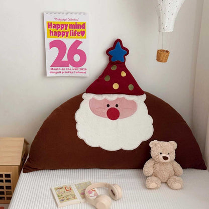 Plüsch Dekoratives Santa Gesicht Wurfkissen