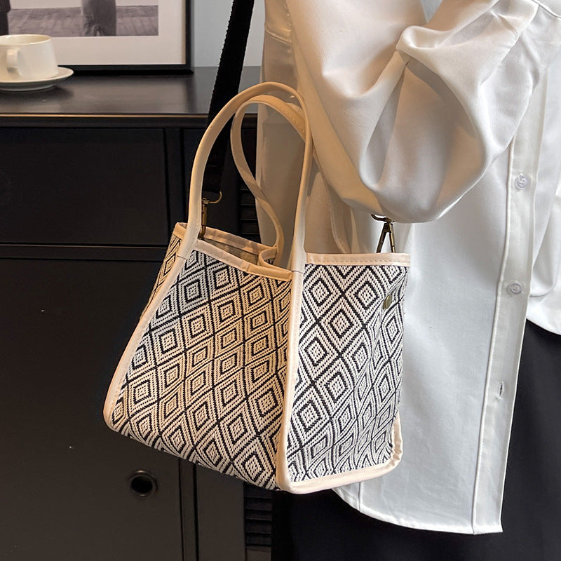 Geometrisch gemustertes Tote Bag