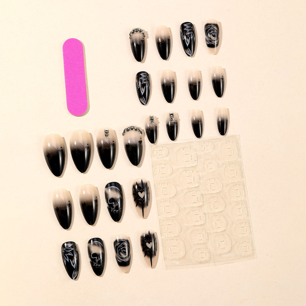 Gothic-Themen 3D Nagelkunstverlängerungen Brehn