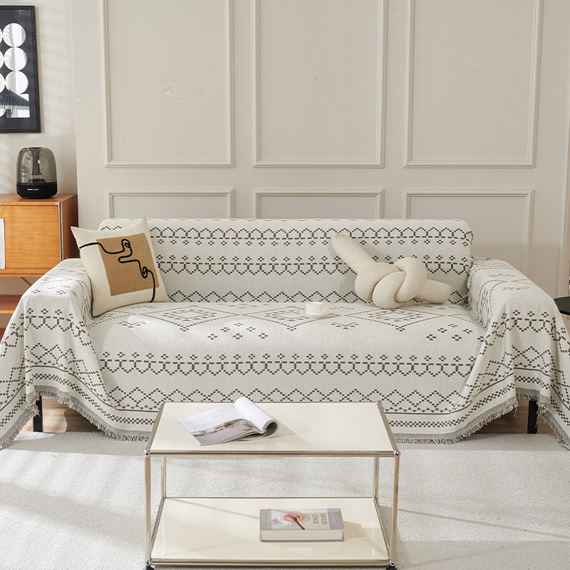 Texturiertes geometrisches Muster Sofa-Wurfdecke