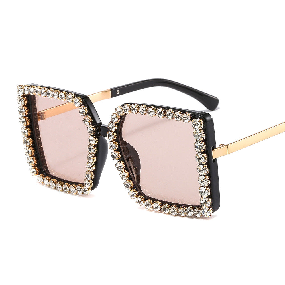 Damen glamouröse Sonnenbrille mit quadratischem Rahmen Brehn