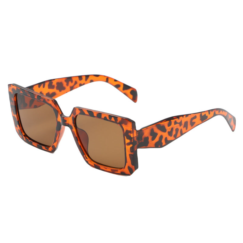 Damen modische oversized Sonnenbrille im Leopardenmuster Brehn