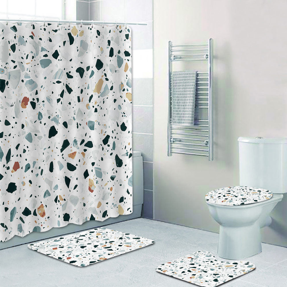 Stylische Terrazzo-Print-Duschvorhang Brehn