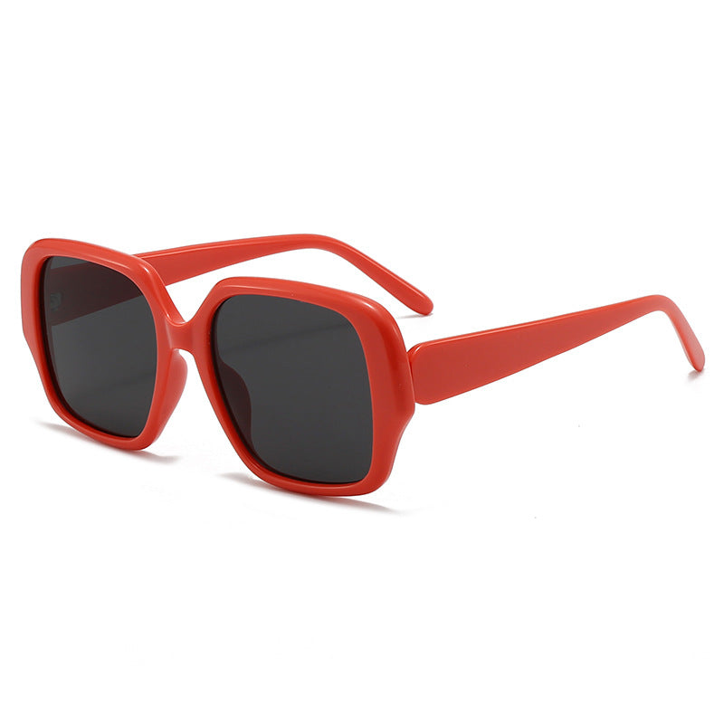 Damen modische quadratische Sonnenbrille mit breitem Rahmen Brehn