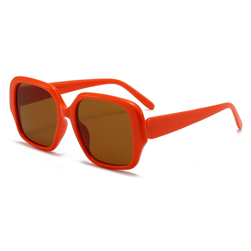 Damen modische quadratische Sonnenbrille mit breitem Rahmen Brehn