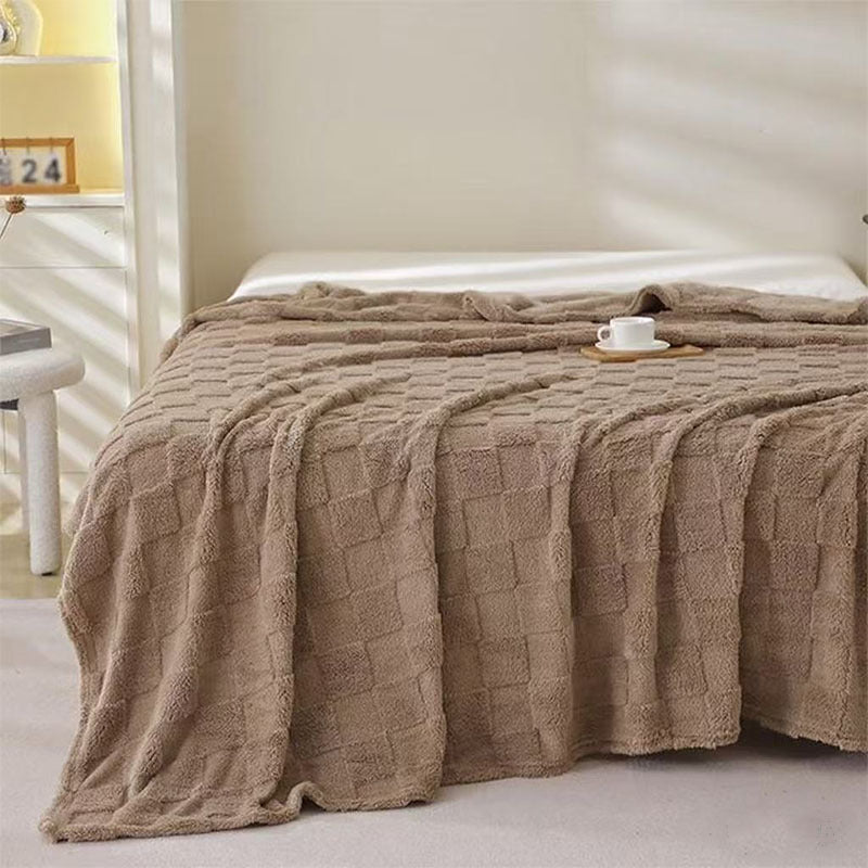 Damen Plüsch Tagesdecke mit strukturiertem Design Brehn