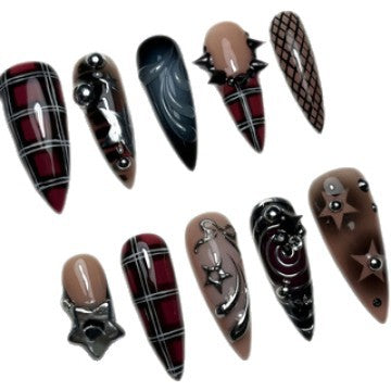 Gothic Themen Press-On Nagelkunst Brehn