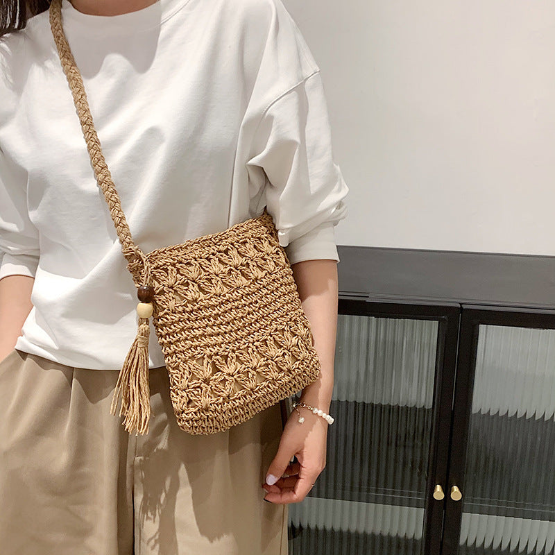 Handgeknüpfte Makramee-Tasche mit Besonderem Wellenmuster Brehn