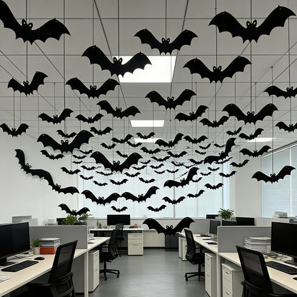 Wanddekoration mit Halloween Fledermäusen