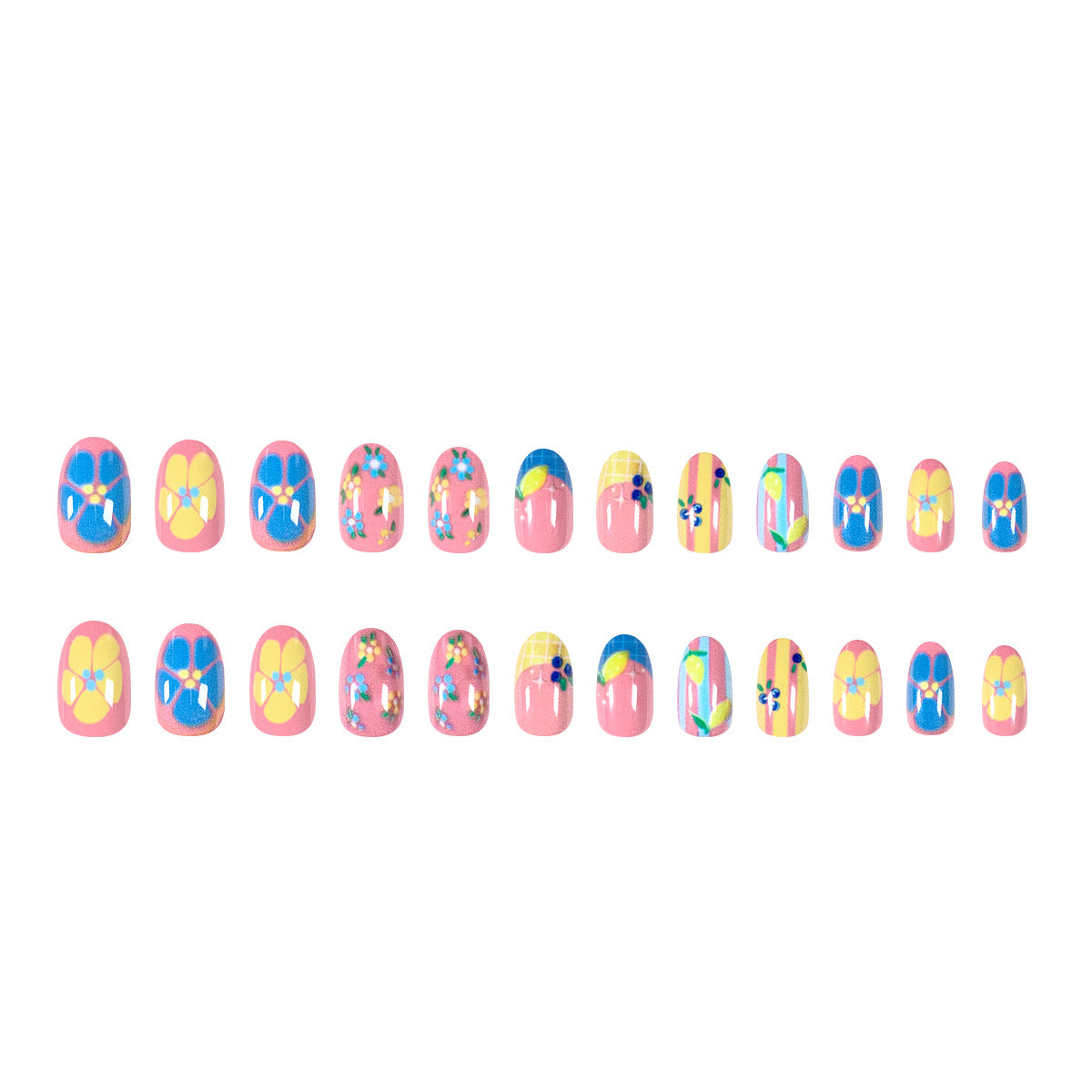 Kunstvolle 3D Nagelkunst mit fröhlichen Blütenmotiven Brehn